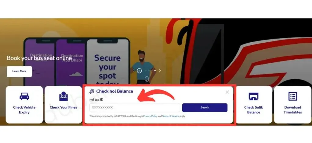NOL Card Balance Check Online via RTA Website